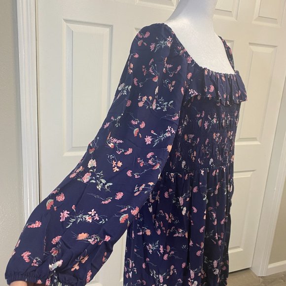 Lily Rose Square Neck Long Sleeve Skater Dress Juniors' Plus Size 2X 18-20 - Picture 6 of 12